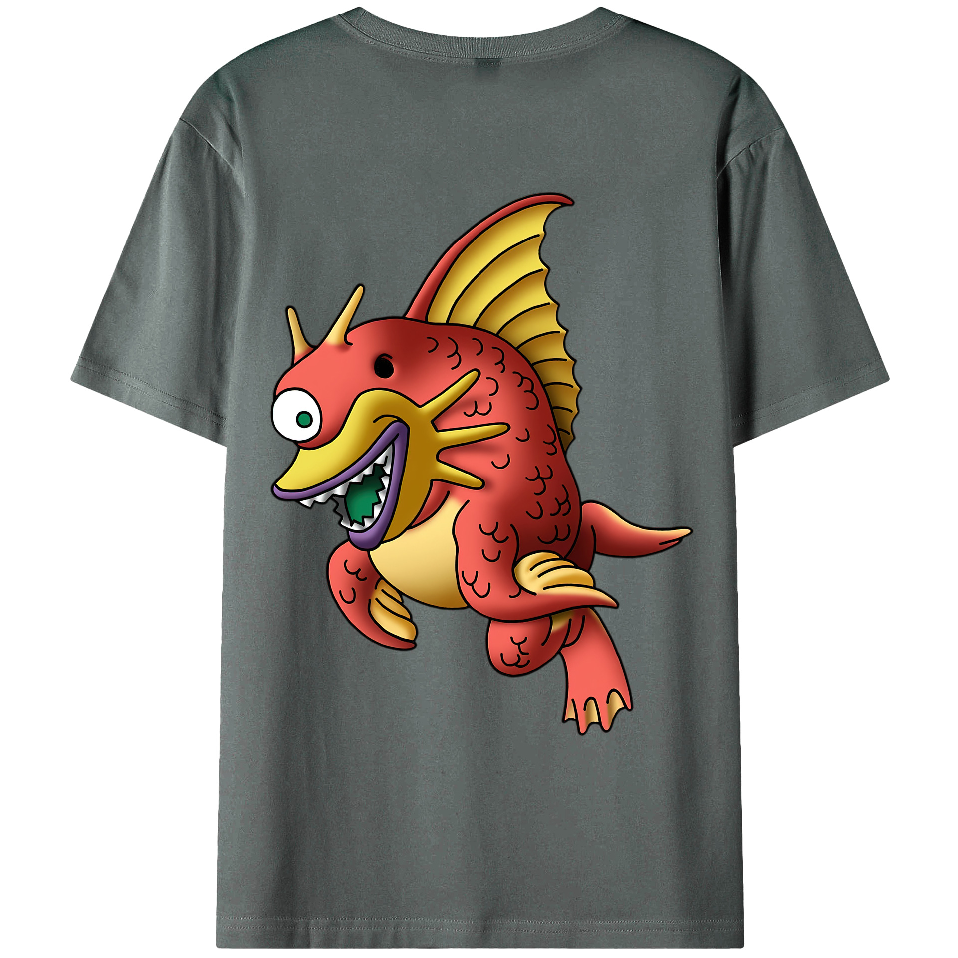（画像用） ドラゴンクエスト Doragon Kuesuto Dragon Quest 綿100％ メンズ半袖Tシャツ（バックプリント） 通気性